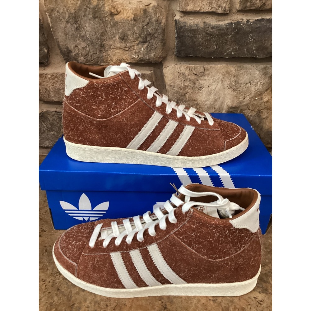 Adidas Jabbar Hi Brown Suede Sneakers JP6510 Mens 10 Womens 11 NEW